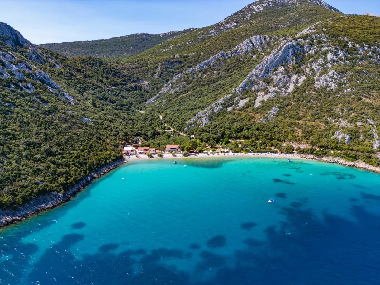 Turquoise Adriatic cove on the Pelješac peninsula