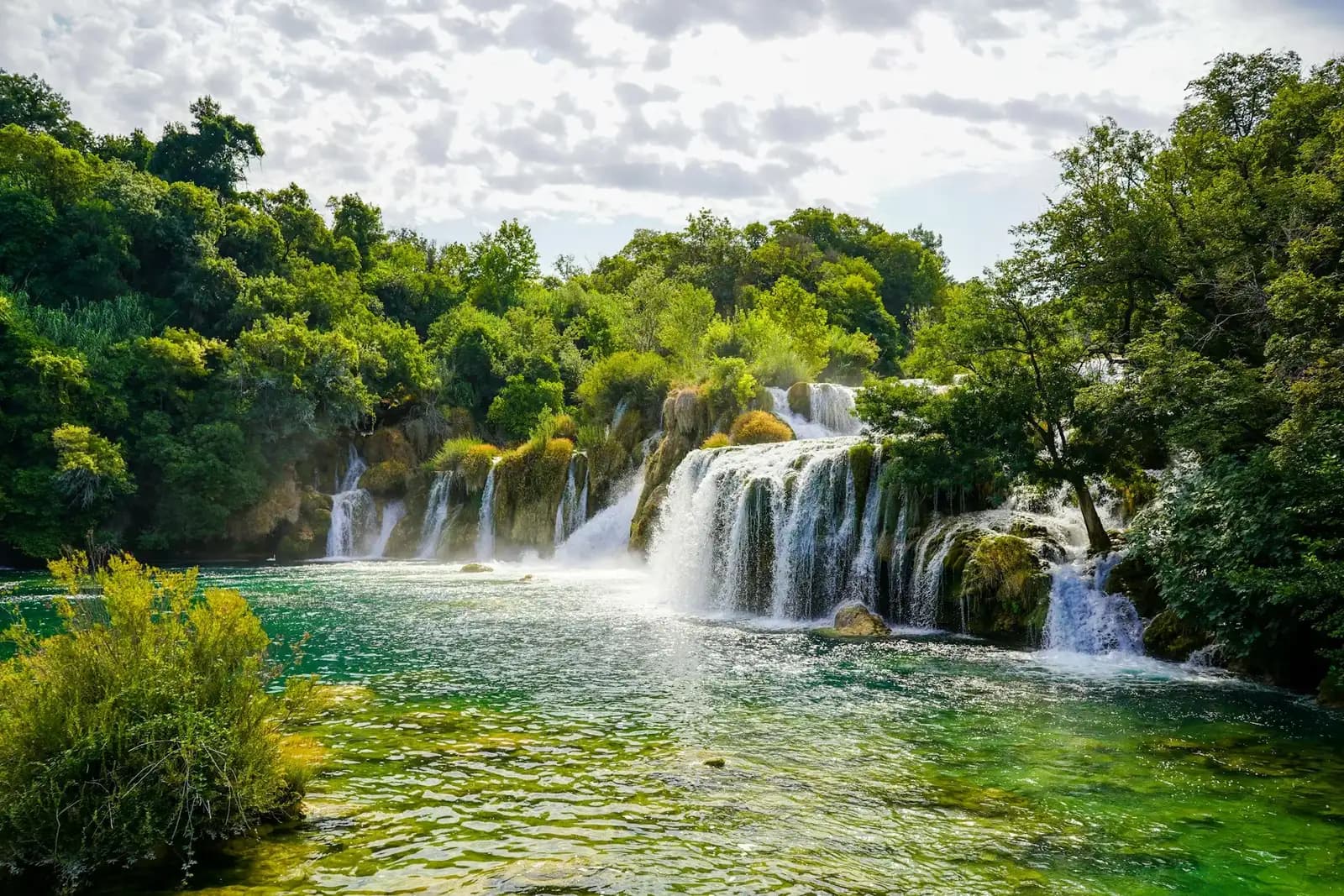 Visovac monastery on its emerald island in Krka National Park, Croatia